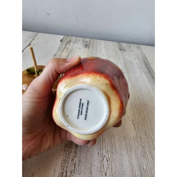 Hallmark ceramic caramel apple Halloween decor unique lifelike realistic vintage - Picture 7 of 7